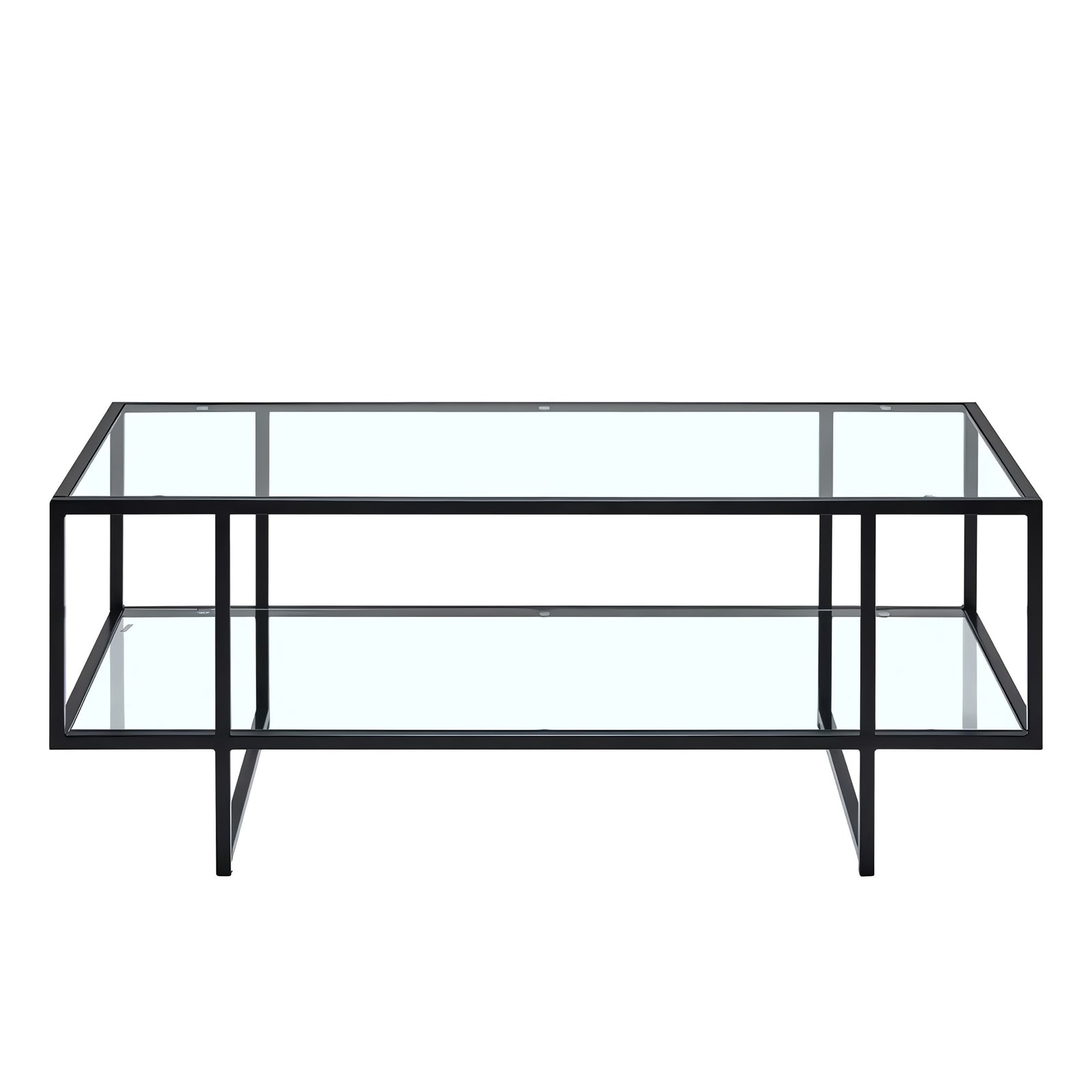 Glass Coffee Table with Storage