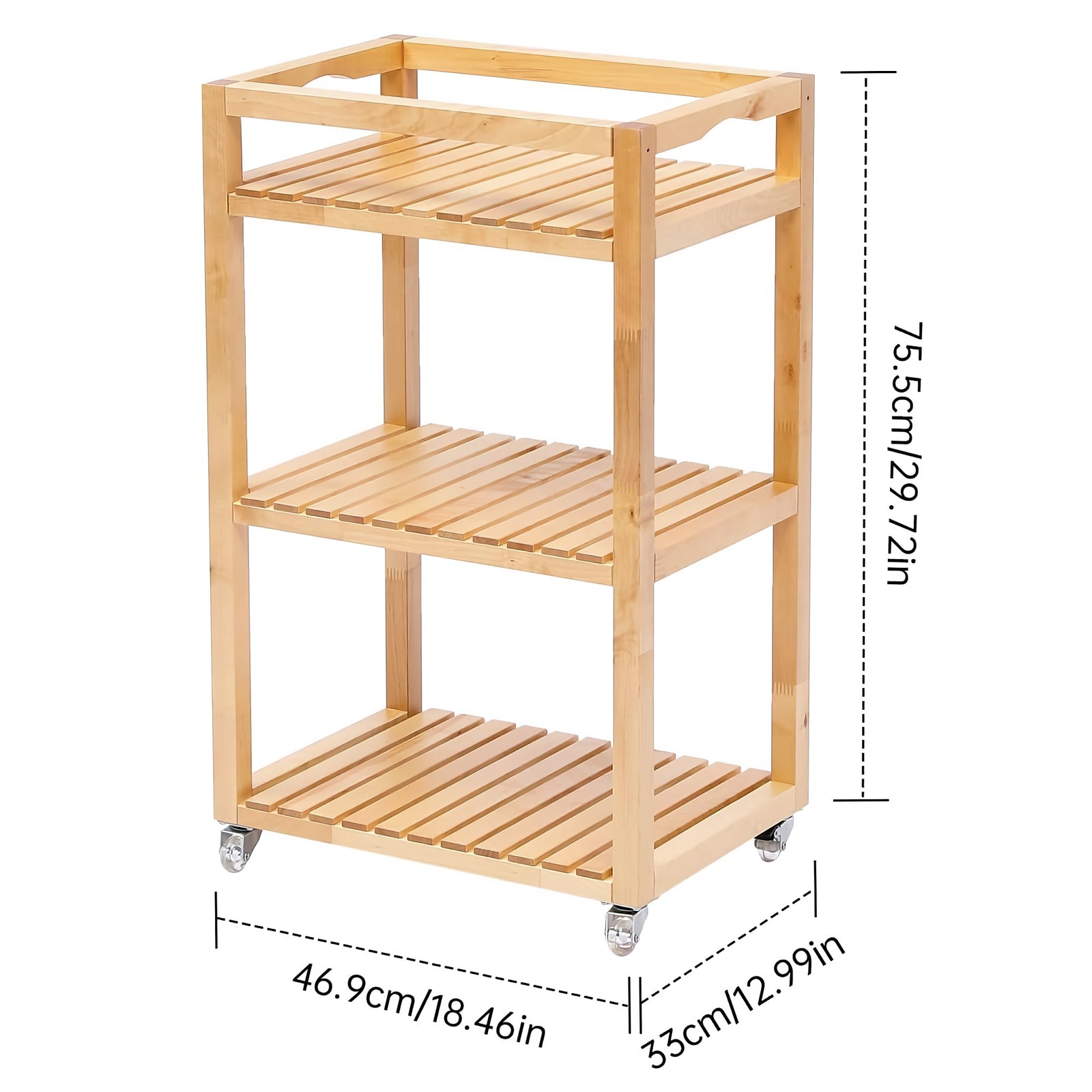 3 TIER ROLLING STORAGE SHELF