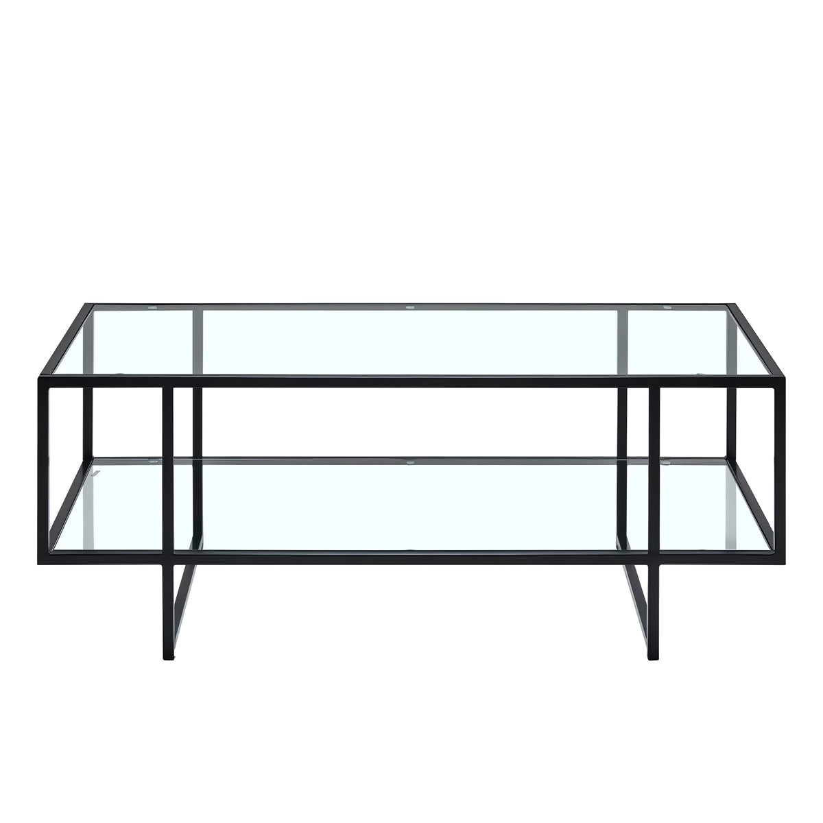 Glass Coffee Table with Storage