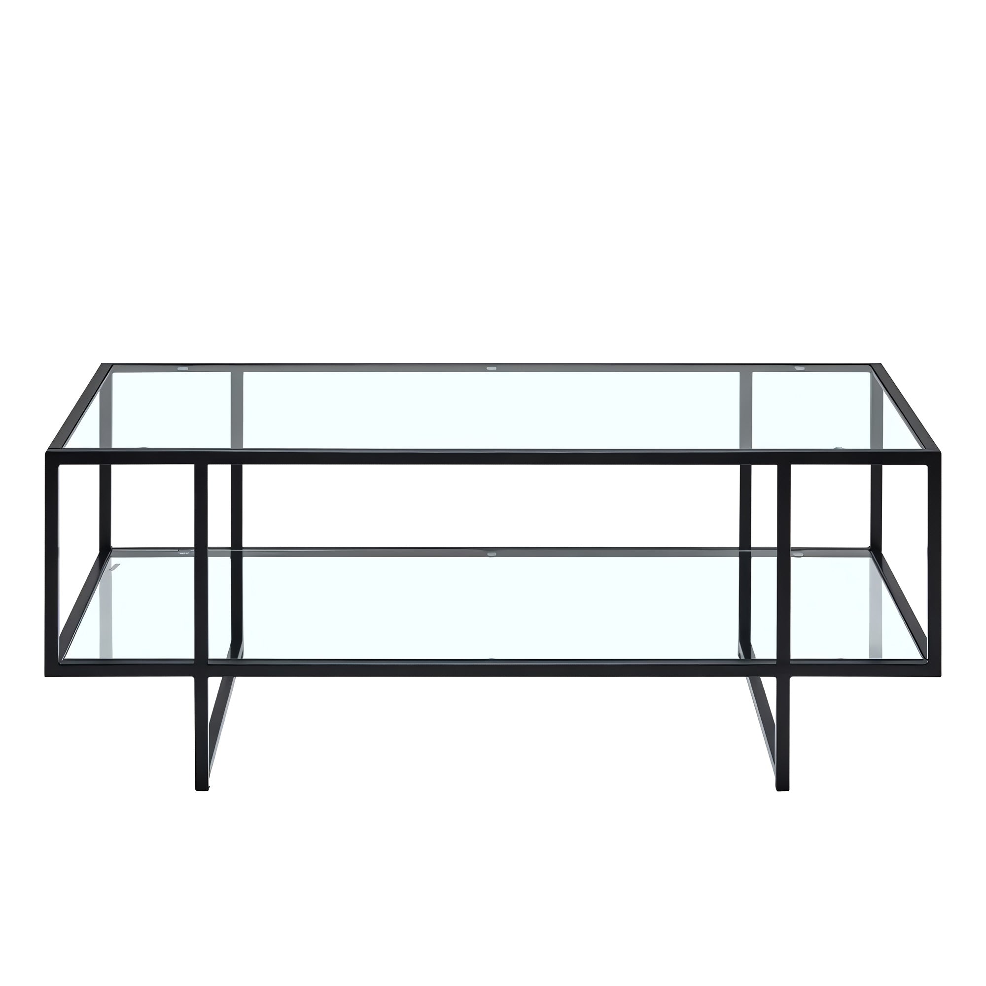 Glass Coffee Table with Storage