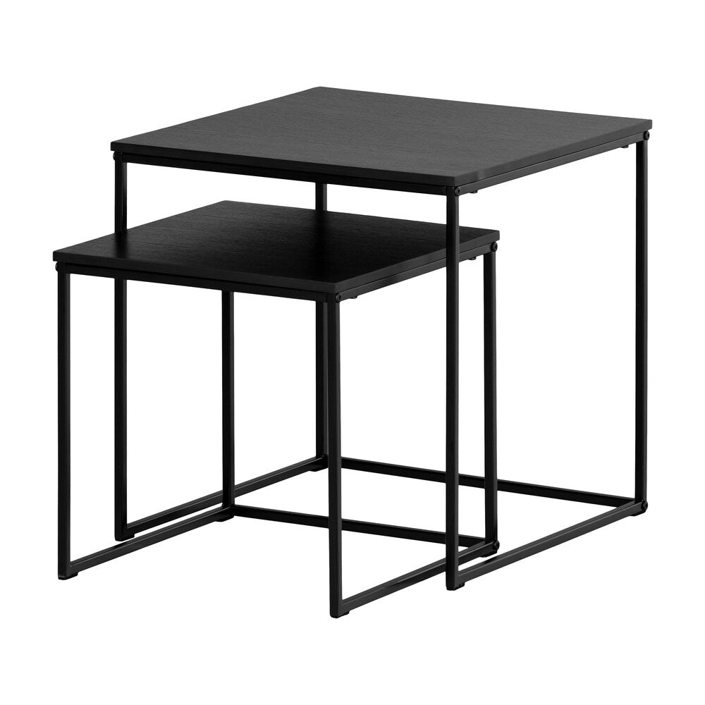 SET OF NESTING TABLES BLACK OAK