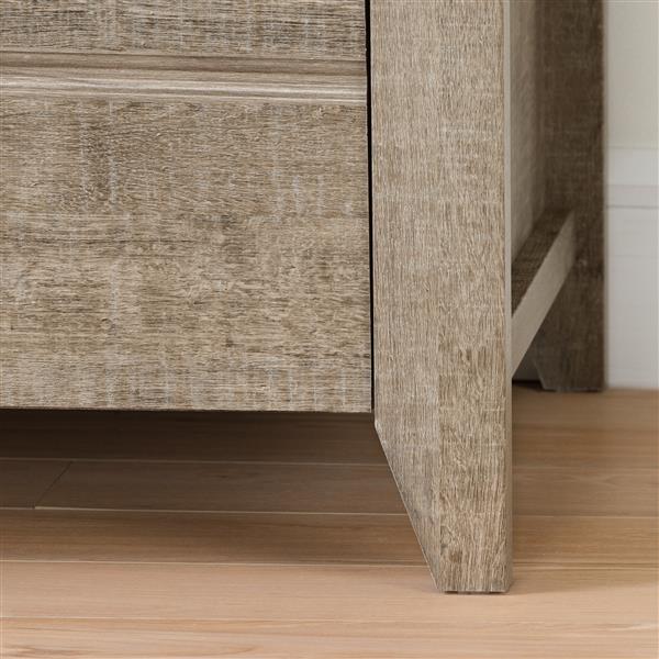 2-Drawer Weatherd Oak Nightstand