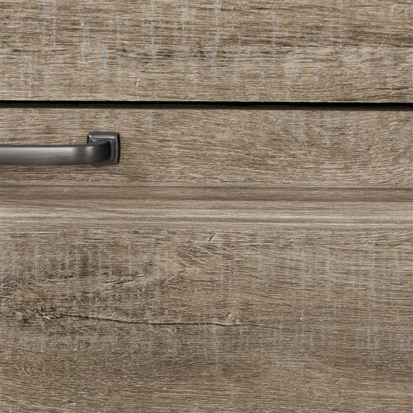 2-Drawer Weatherd Oak Nightstand