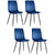 4 SET VELVET DINING CHAIRS SET