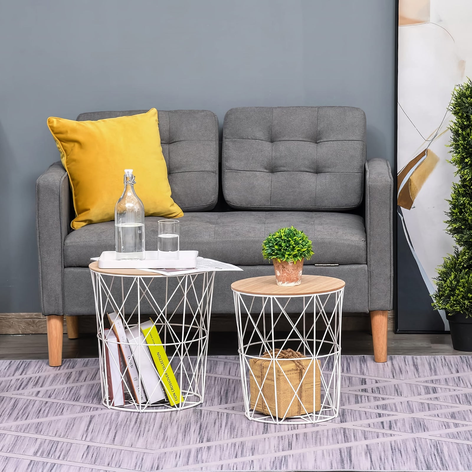 SET OF 2 NESTING END TABLES