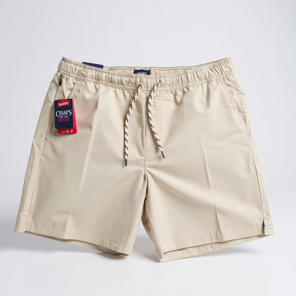 MEN'S LINEN-BLEND PULL-ON SHORTS