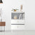 White Accent Cabinet Glass Door