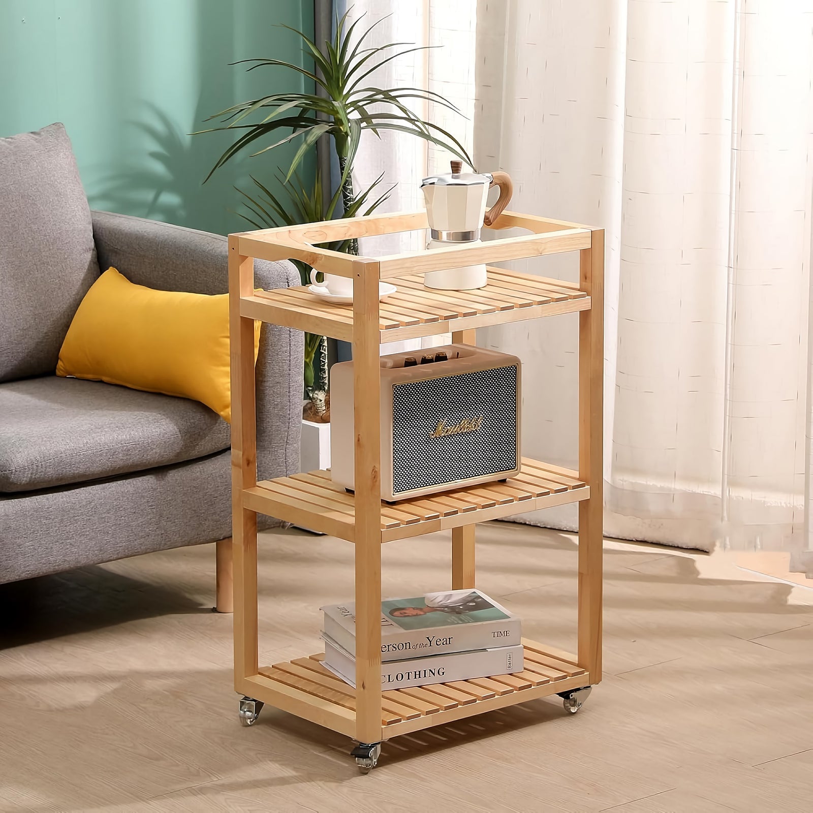 3 TIER ROLLING STORAGE SHELF