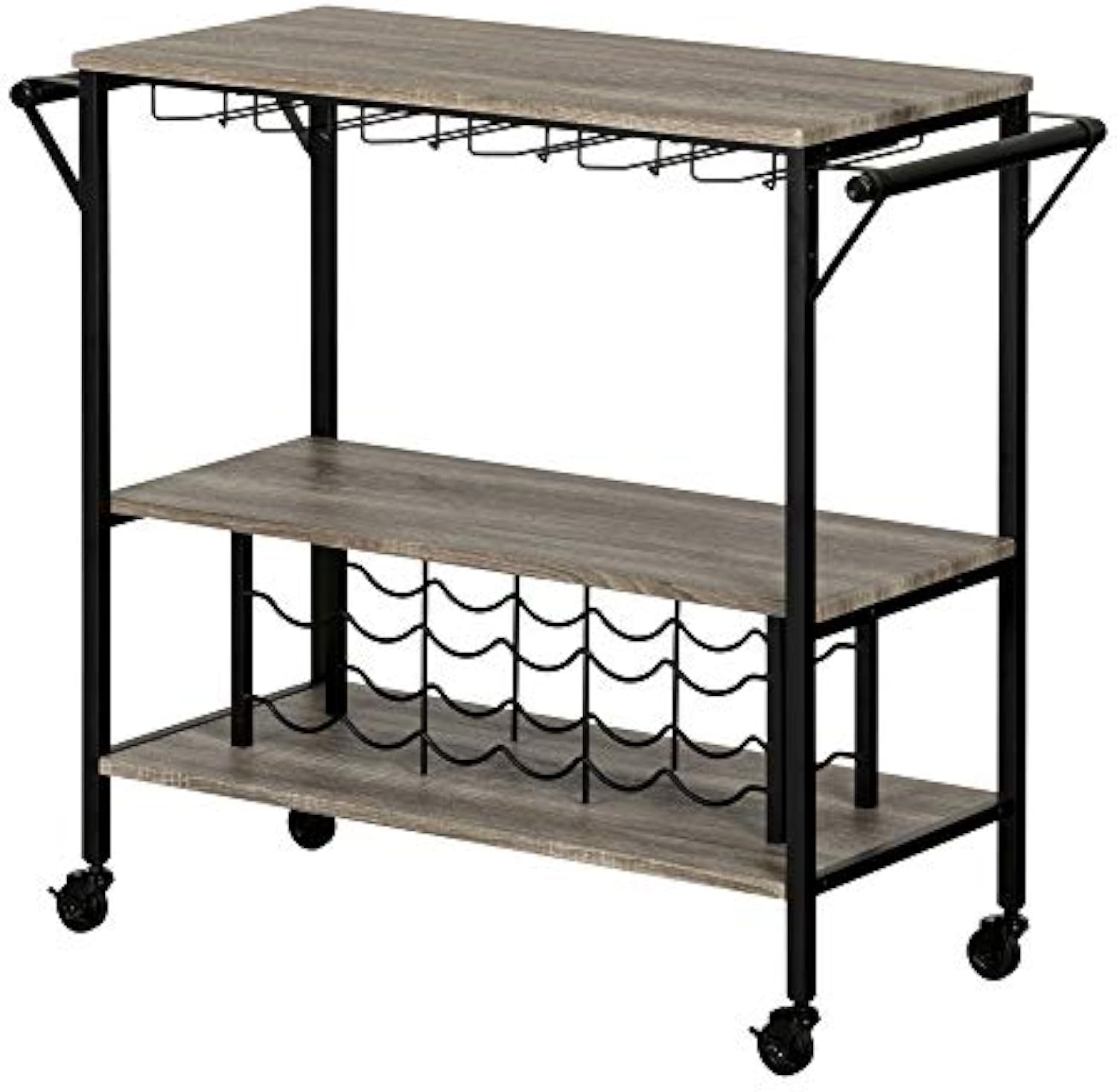 BAR CART WITH WINE RACK