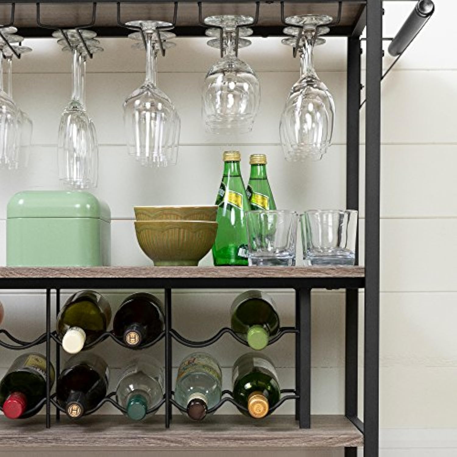 BAR CART WITH WINE RACK